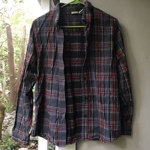 L.L. Bean Scotch Plaid Flannel Shirt -Grey Stewart